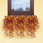 3PCS Artificial Fall Hanging Flowers Fake Mums for Outdoors in Hang Autumn Mix, alternate view 4