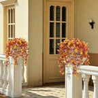 3PCS Artificial Fall Hanging Flowers Fake Mums for Outdoors in Hang Autumn Mix, alternate view 7