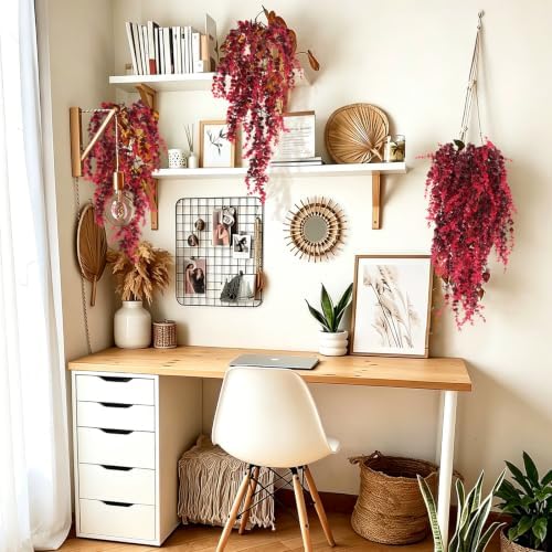 3Pcs Artificial Fall Hanging Monkey Plants Faux Draping Greenery, alternate view 6