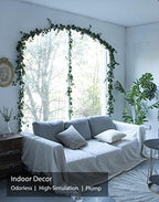 3Pcs Artificial Greenery Ivy Vines Kit, 6.5FT Odorless Silk Ivy Garland, Green Leaves Fake Hanging Plants, for, alternate
