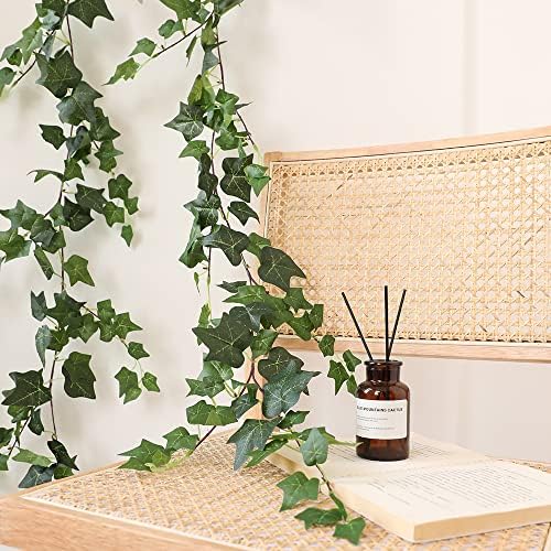 3Pcs Artificial Greenery Ivy Vines Kit, 6.5FT Odorless Silk Ivy Garland, Green Leaves Fake Hanging Plants, for, alternate