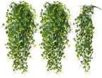 3Pcs Artificial Plant Fake Hanging Ivy Faux Ivy with Yellow Leaf