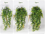 3Pcs Artificial Plant Fake Hanging Ivy Faux Ivy with Yellow Leaf, alternate view 4
