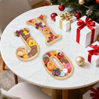 3PCS Bamboo Christmas Decorations Letters Charcuterie Board Box-(with 14 Balloons and Bow) Joy Charcuterie, alternate view 7