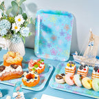 3Pcs Cartoon Sponge Serving Trays Under the Sea Flower Bubble Reusable Serving Dishes Melamine Platter Party, alternate view