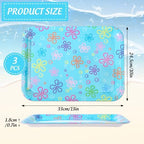 3Pcs Cartoon Sponge Serving Trays Under the Sea Flower Bubble Reusable Serving Dishes Melamine Platter Party, alternate view