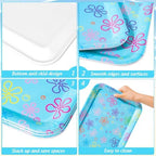 3Pcs Cartoon Sponge Serving Trays Under the Sea Flower Bubble Reusable Serving Dishes Melamine Platter Party, alternate view