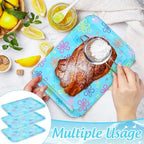 3Pcs Cartoon Sponge Serving Trays Under the Sea Flower Bubble Reusable Serving Dishes Melamine Platter Party, alternate view
