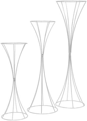 3PCS Centerpiece Stands Wedding Flower Stand, Floral Centerpiece(Silver) in Silver, alternate view 3