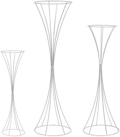 3PCS Centerpiece Stands Wedding Flower Stand, Floral Centerpiece(Silver) in Silver, alternate view 4