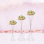 3PCS Centerpiece Stands Wedding Flower Stand, Floral Centerpiece(Silver) in Silver, alternate view 5