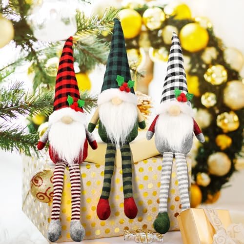 3Pcs Christmas Gnomes Decorations - Christmas Decorations Indoor, alternate view 4
