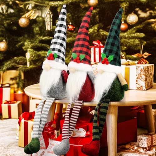 3Pcs Christmas Gnomes Decorations - Christmas Decorations Indoor, alternate view 5