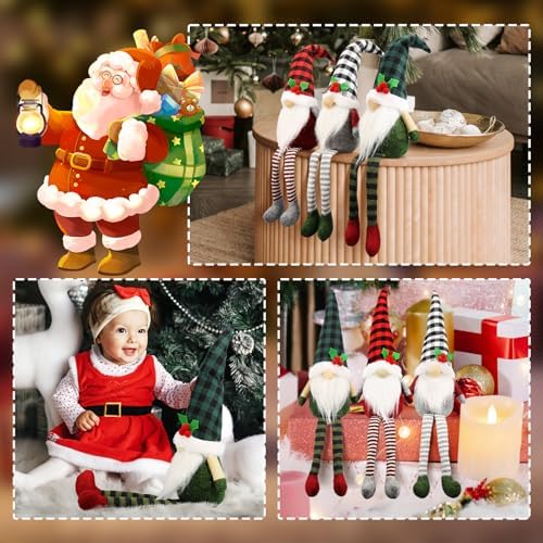 3Pcs Christmas Gnomes Decorations - Christmas Decorations Indoor, alternate view 6