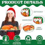 3Pcs Christmas Serving Trays Reusable Serving Dishes Red Green Gingerbread Man Platter for Xmas Party Sharing, alternate view