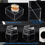 3Pcs Clear Buffet Risers Acrylic Boxes Display Food Risers for Buffet Table Platter Parties Weddings Catering, alternate view