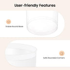 3Pcs Clear Cylinder Pedestal Stands for Party & Cake Stand, Clear Acrylic Round Pedestal Display Stand Plinth, alternate view