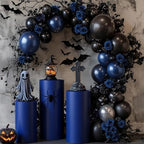 3pcs Cylinder Pedestal Covers for Birthday Party Decor, Royal Blue in Royal Blue, alternate view 3
