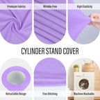 3Pcs Cylinder Pedestal Stand Covers, Purple Spandex Stretch Fit in 3 Sizes(23in,29in,35in) in Purple, alternate view 4