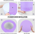 3Pcs Cylinder Pedestal Stand Covers, Purple Spandex Stretch Fit in 3 Sizes(23in,29in,35in) in Purple, alternate view 6