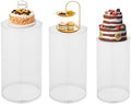 3PCS Cylinder Pedestal Stands, Round Cake Pedestal Display, Sturdy Display Stands Pillars, Cylinder Table