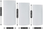 3Pcs Cylinder Stands, Round Cylinder Stands for Wedding & Party in White, alternate view 2