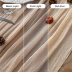 3Pcs Deep Beige Cheesecloth Table Runner 120 Inches for Party Home Decor, alternate view 7