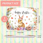 3Pcs Easter Serving Trays 13 x 10 Inch Watercolor Bunny Egg Flower Platter Vintage Spring Rabbit Serving Dishes, alternate