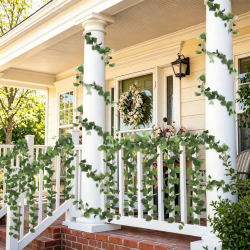 3Pcs Fake Vines Artificial Grape Leaves Ivy Greenery Garland 5.9FT, alternate view 2