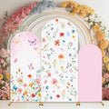 3Pcs Floral Backdrop Decoration Wildflowers Arch Backdrop Cover Set Spring Wildflower Theme Party Decor for