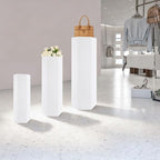 3PCS Hexagonal Cake Pedestal Stand, Catering Dessert Table Risers (White) in White, alternate view 7