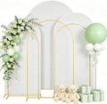 3PCS Metal Arch Backdrop Stand,6+6.6+7.2FT with Covers, Balloon Arch Stand