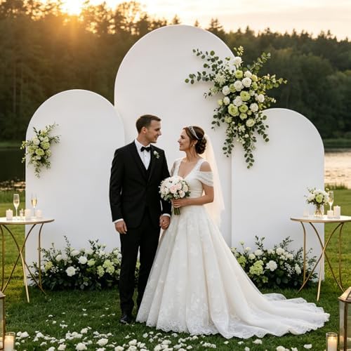 3PCS Metal Arch Backdrop Stand,6+6.6+7.2FT with Covers, Balloon Arch Stand, alternate view 2
