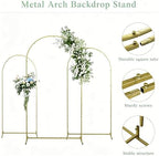 3PCS Metal Arch Backdrop Stand,6+6.6+7.2FT with Covers, Balloon Arch Stand, alternate view 4