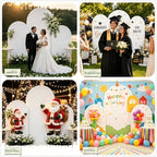 3PCS Metal Arch Backdrop Stand,6+6.6+7.2FT with Covers, Balloon Arch Stand, alternate view 5