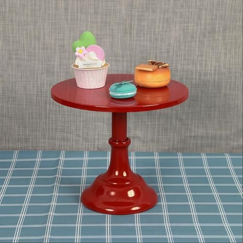 3Pcs Metal Cake Stand Set 8/10/12 Inch Red Dessert Display Stand in Red, alternate view 5