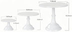 3pcs Metal Cake Stand Set 8''10''12'' White Dessert Table Display in white, alternate view 3