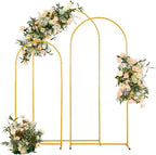 3PCS Metal Wedding Arch Backdrop Stand 6.6/5.9/4.9FT Balloon Arch Stand
