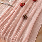 3Pcs Pink Cheesecloth Table Runner 120 Inches for Party Boho Home Decor, alternate view 5