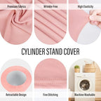 3Pcs Spandex Cylinder Pedestal Stand Covers, Dusty Pink in 3 Sizes(23in,29in,35in) in Dusty Pink, alternate view 4