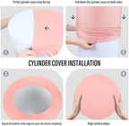 3Pcs Spandex Cylinder Pedestal Stand Covers, Dusty Pink in 3 Sizes(23in,29in,35in) in Dusty Pink, alternate view 6