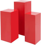 3Pcs Square Display Pedestal Stands Set for Party, Metal Display Stand Plinth Pillars, Cake Stands Pillars for, alternate
