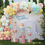 3Pcs Transparent Cylinder Pedestal Stands, Thickened PVC Round Pedestal Display Plinth Pillars for Wedding, alternate view 2