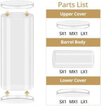 3Pcs Transparent Cylinder Pedestal Stands, Thickened PVC Round Pedestal Display Plinth Pillars for Wedding, alternate view 4