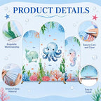3Pcs Under The Sea Party Decoration Ocean Arch Backdrop Cover Set Underwater Milk Silk Fitted Arch Stand Cover, alternate