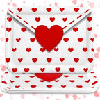 3Pcs Valentine' s Day Serving Trays Reusable Serving Dishes Red Heart Love Letter Platter for Wedding Party