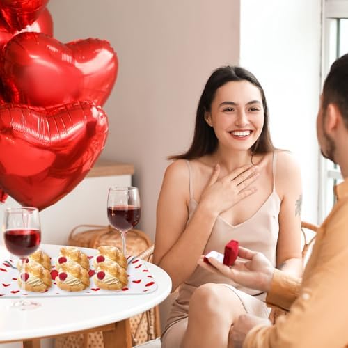 3Pcs Valentine' s Day Serving Trays Reusable Serving Dishes Red Heart Love Letter Platter for Wedding Party, alternate view 6