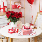 3Pcs Valentine' s Day Serving Trays Reusable Serving Dishes Red Heart Love Letter Platter for Wedding Party, alternate view 7