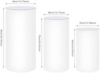 3PCS White Cylinder Pedestal Stands for Party Round Pedestal Display Plinth Pillars PVC Dessert Table Display, alternate view