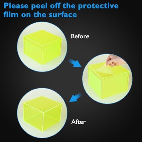 3Pcs Yellow Buffet Risers Acrylic Boxes Display Food Risers for Buffet Table Platter Parties Weddings Catering, alternate